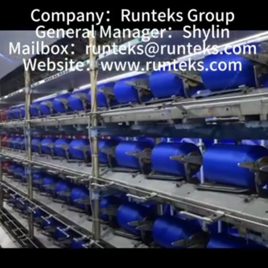 Vídeo de fábrica de fios coloridos Runteks DTY